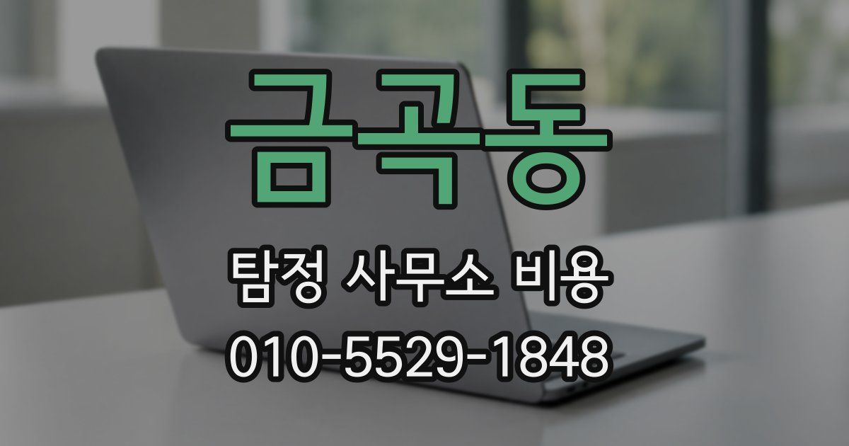 금곡동 탐정 사무소 비용