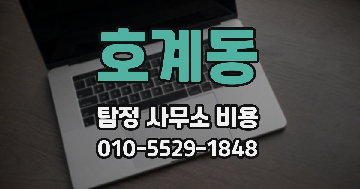 호계동 탐정 사무소 비용