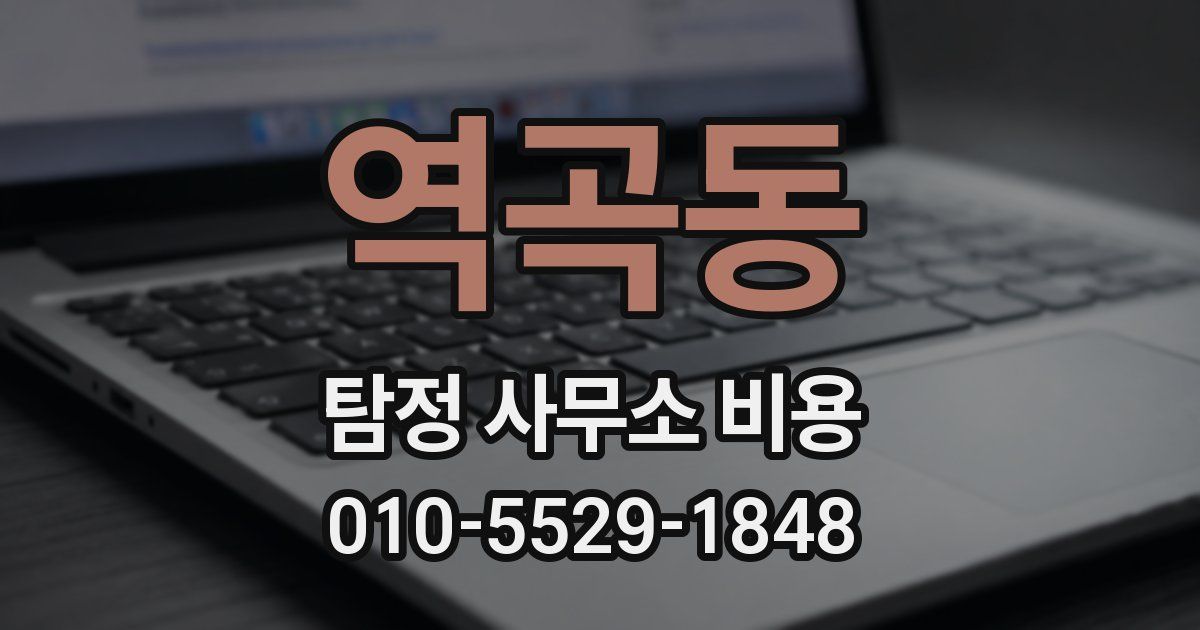 역곡동 탐정 사무소 비용