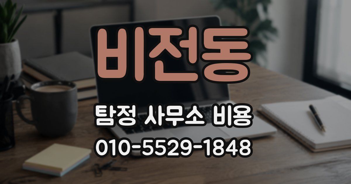 비전동 탐정 사무소 비용