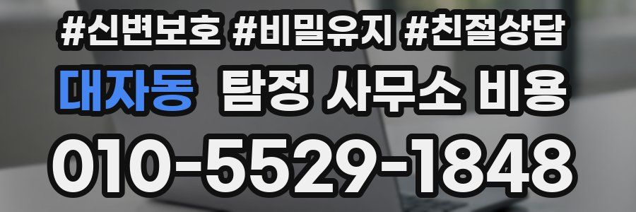 대자동 탐정 사무소 비용