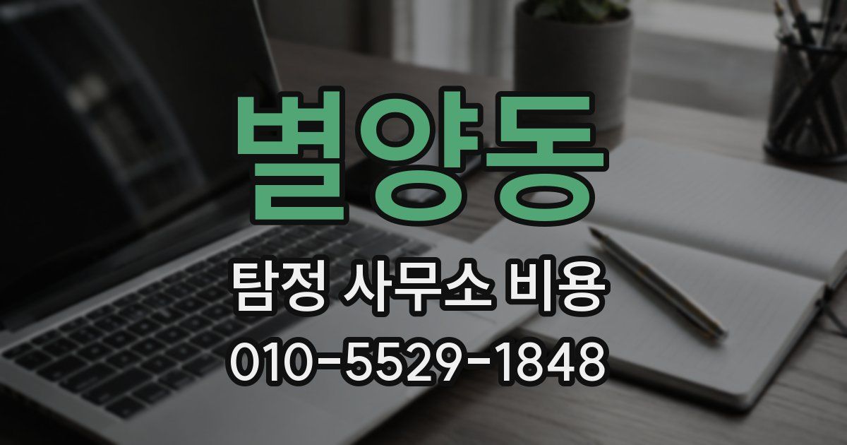 별양동 탐정 사무소 비용