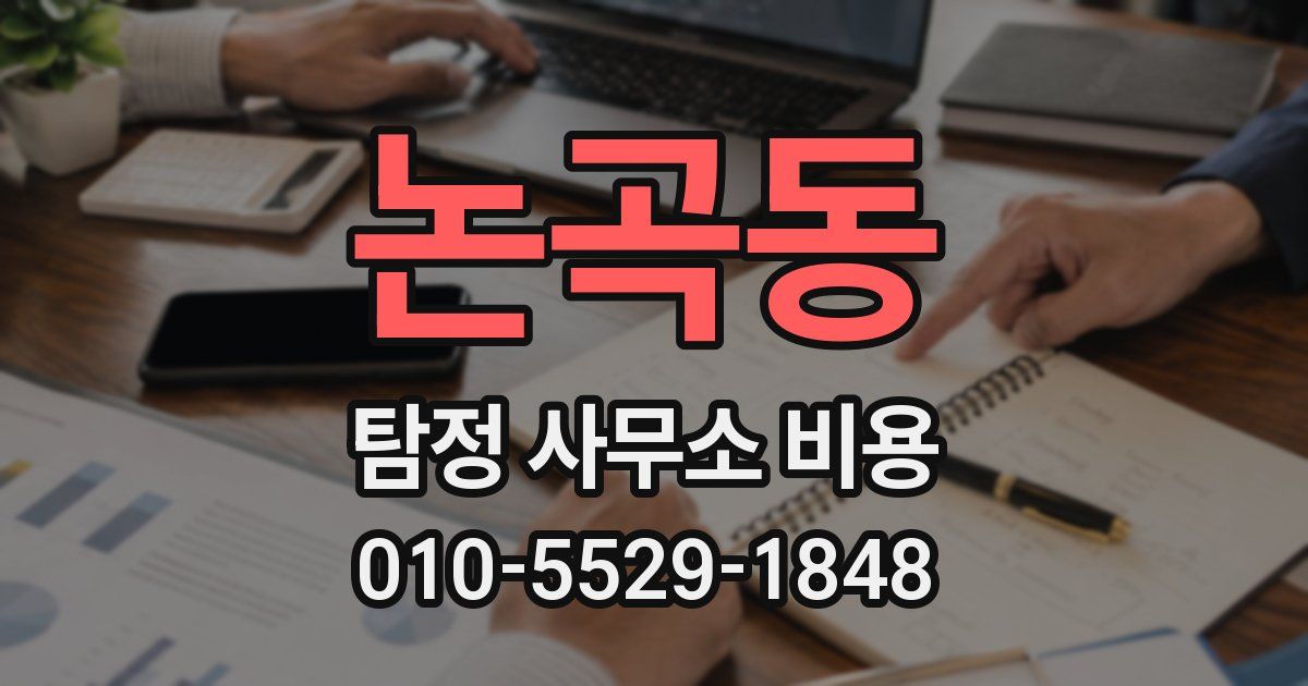 논곡동 탐정 사무소 비용