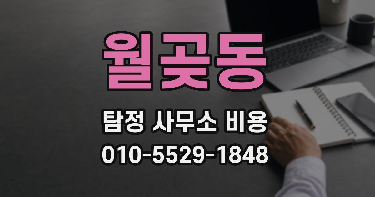 월곶동 탐정 사무소 비용