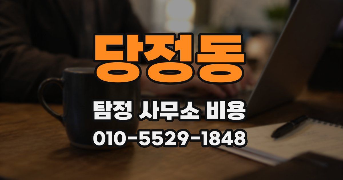 당정동 탐정 사무소 비용