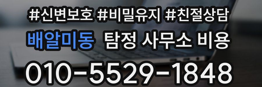 배알미동 탐정 사무소 비용