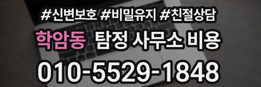 학암동 탐정 사무소 비용