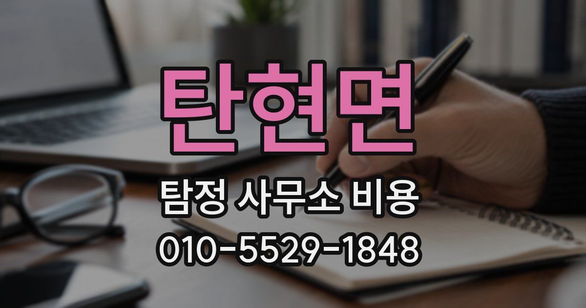 탄현면 탐정 사무소 비용