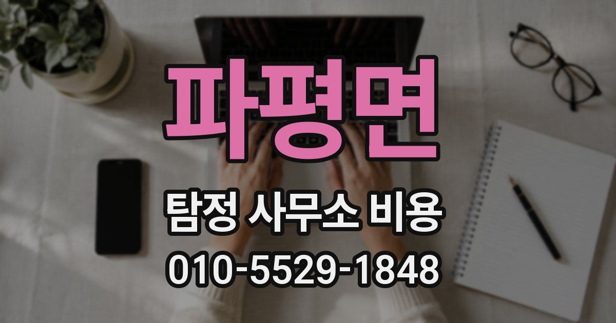 파평면 탐정 사무소 비용