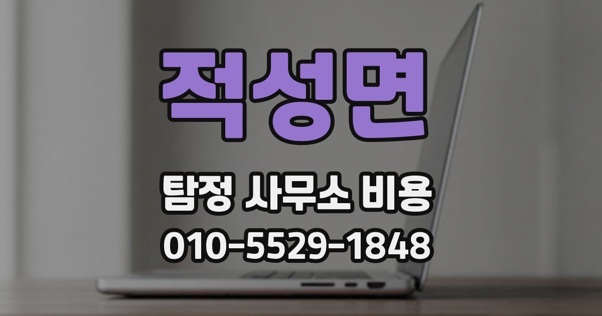 적성면 탐정 사무소 비용