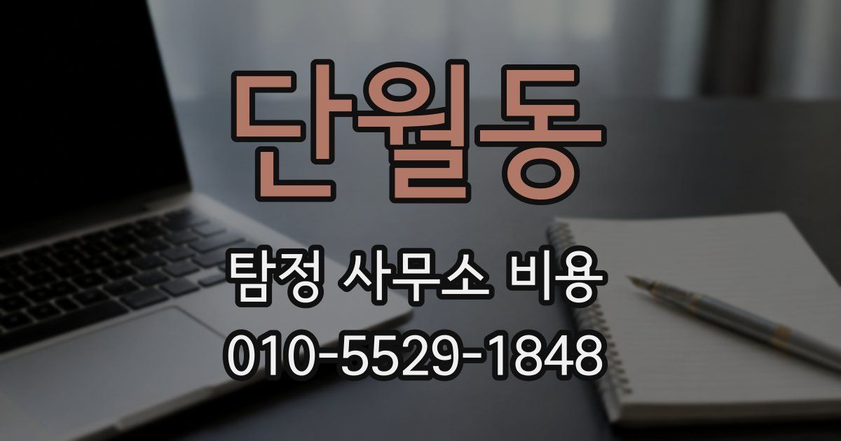 단월동 탐정 사무소 비용