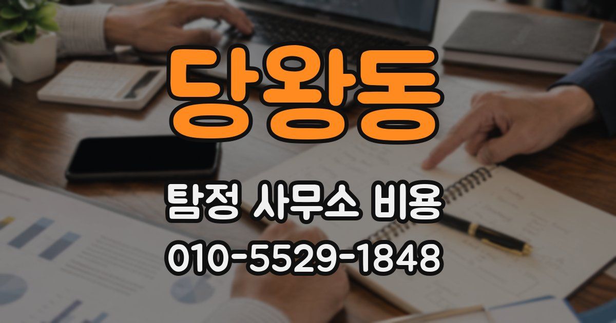 당왕동 탐정 사무소 비용