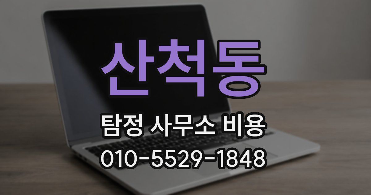 산척동 탐정 사무소 비용