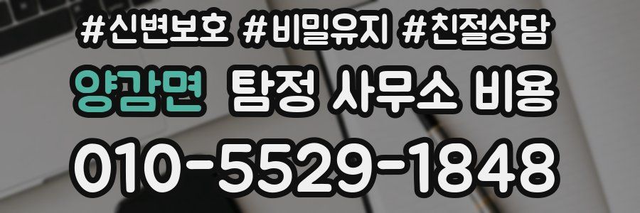 양감면 탐정 사무소 비용