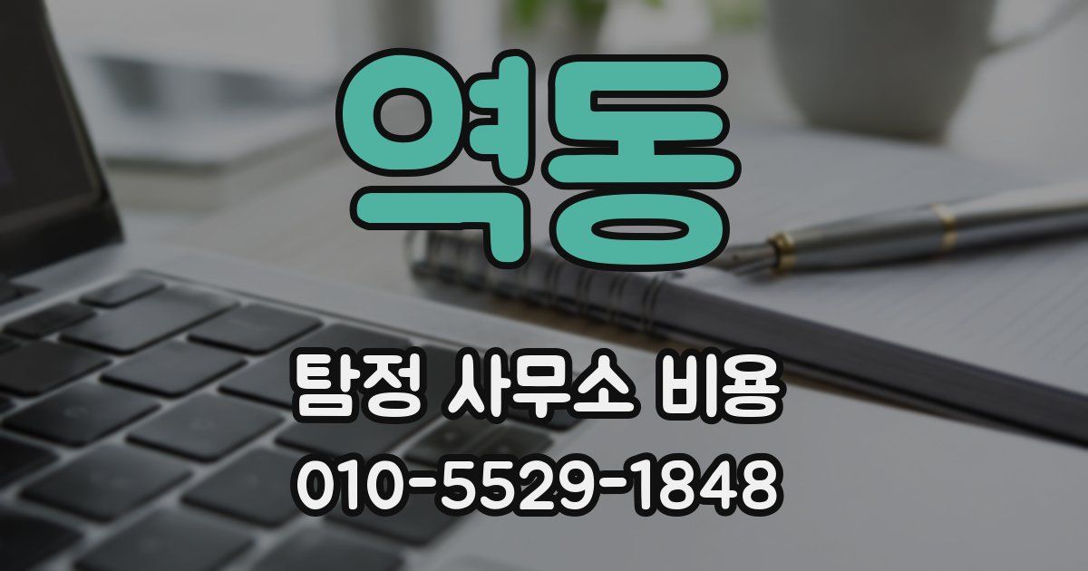 역동 탐정 사무소 비용