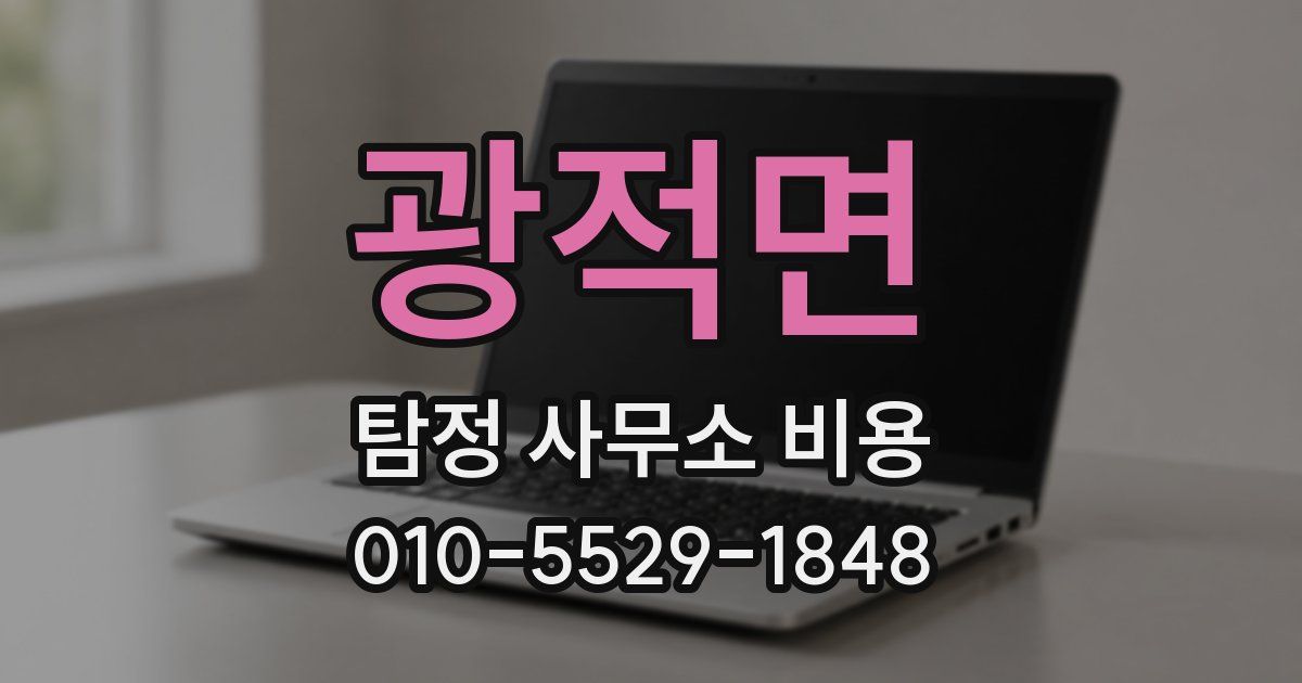 광적면 탐정 사무소 비용