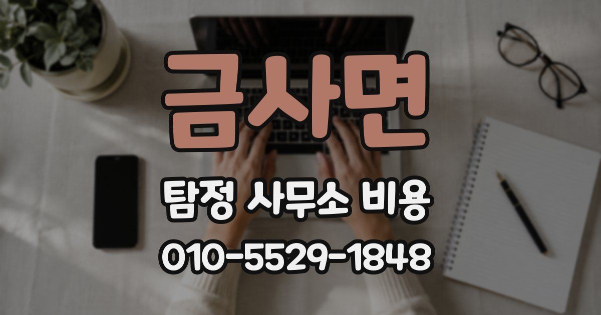 금사면 탐정 사무소 비용