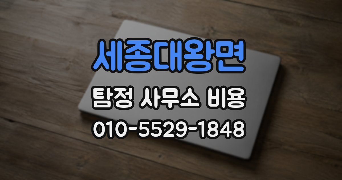 세종대왕면 탐정 사무소 비용