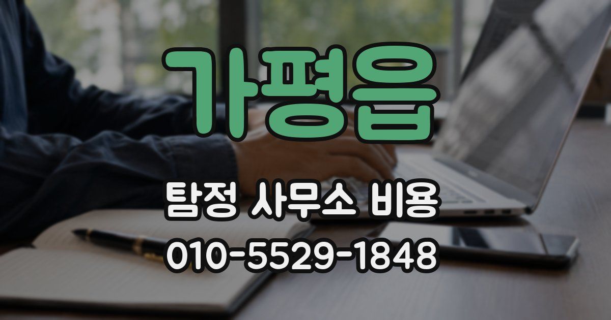 가평읍 탐정 사무소 비용