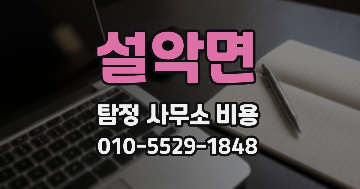 설악면 탐정 사무소 비용