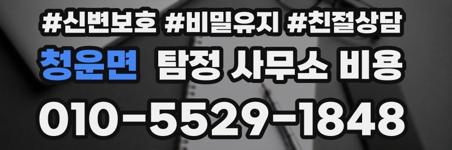 청운면 탐정 사무소 비용