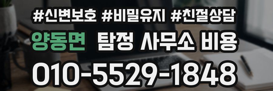 양동면 탐정 사무소 비용
