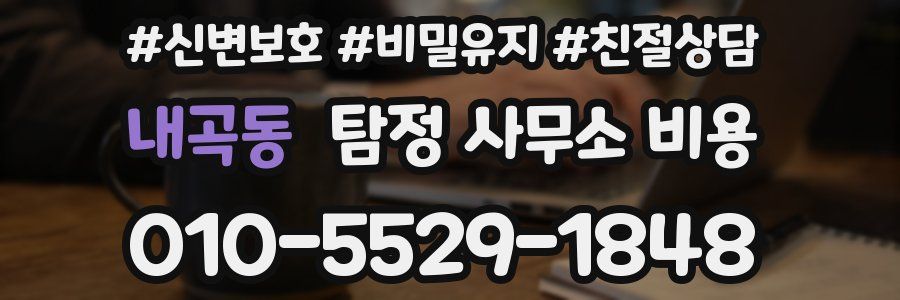 내곡동 탐정 사무소 비용