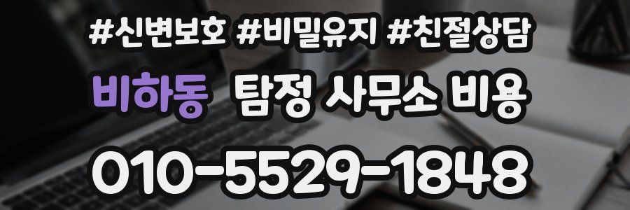 비하동 탐정 사무소 비용