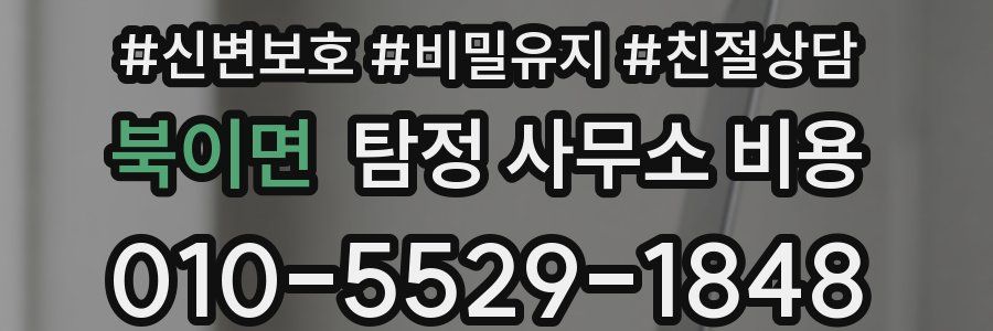 북이면 탐정 사무소 비용