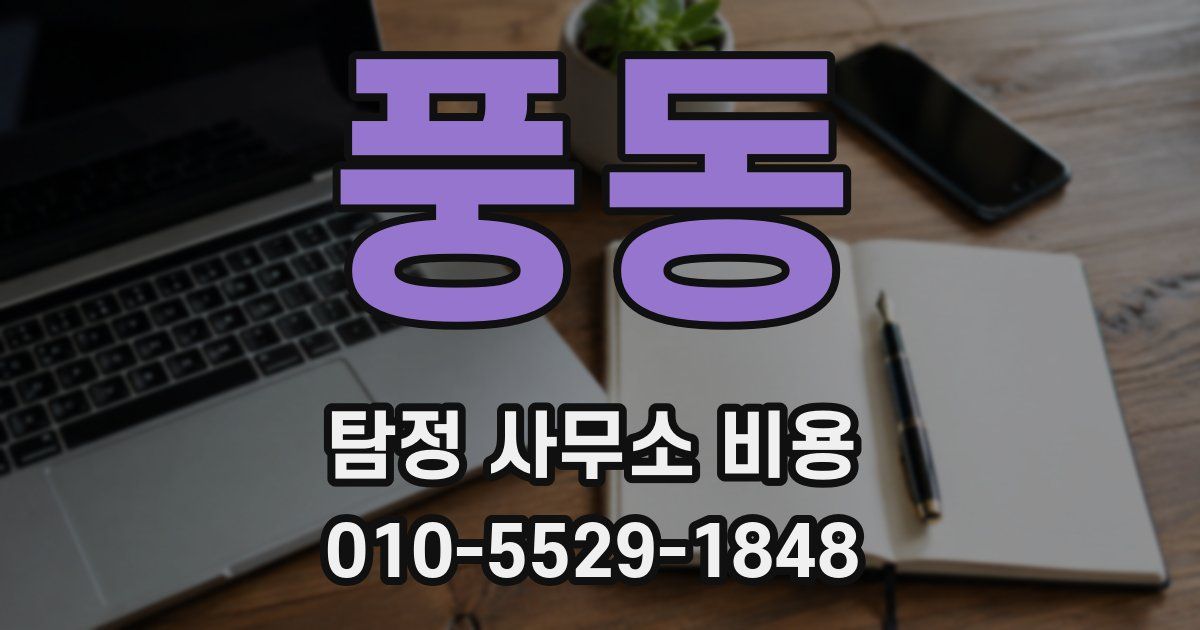 풍동 탐정 사무소 비용