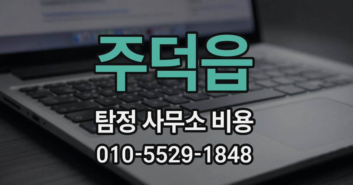 주덕읍 탐정 사무소 비용