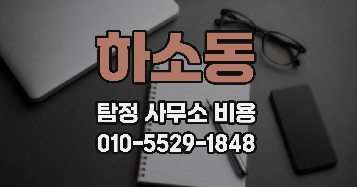 하소동 탐정 사무소 비용