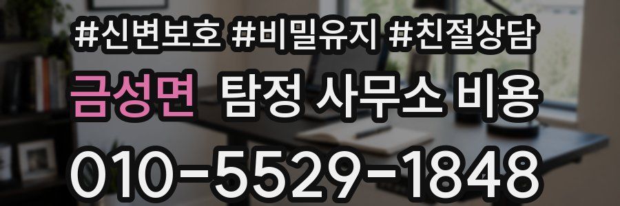 금성면 탐정 사무소 비용