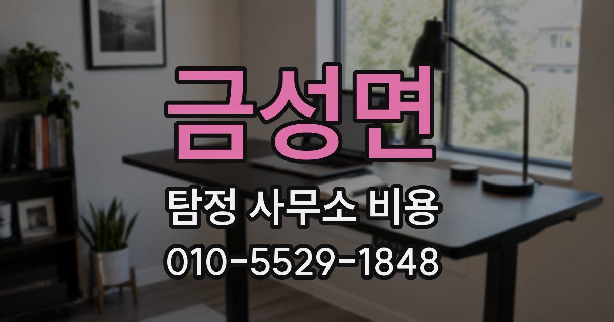 금성면 탐정 사무소 비용