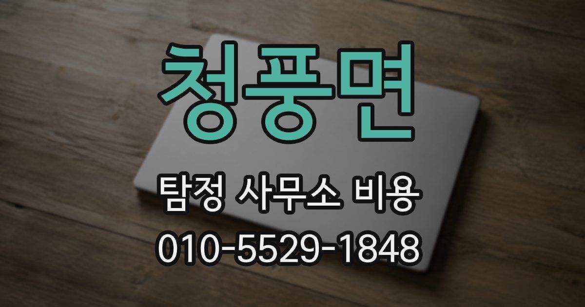 청풍면 탐정 사무소 비용