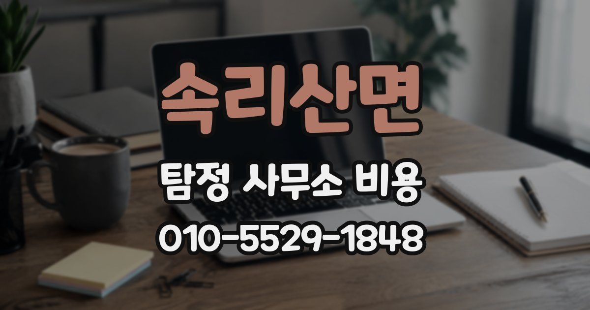 속리산면 탐정 사무소 비용