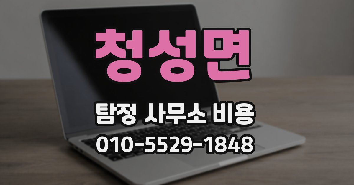 청성면 탐정 사무소 비용
