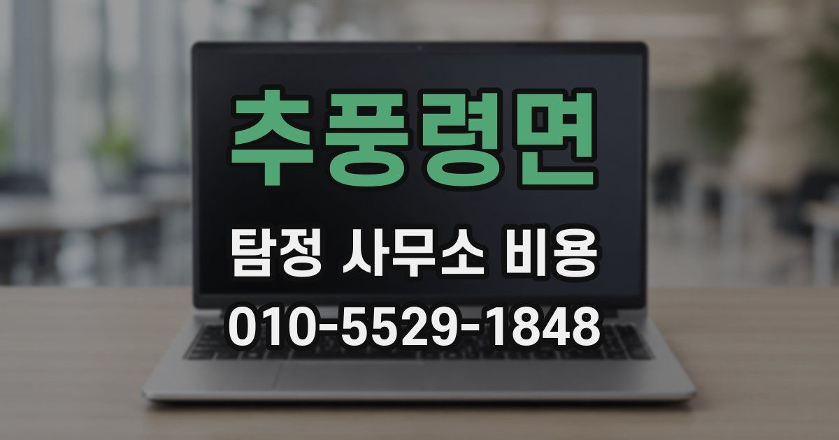 추풍령면 탐정 사무소 비용