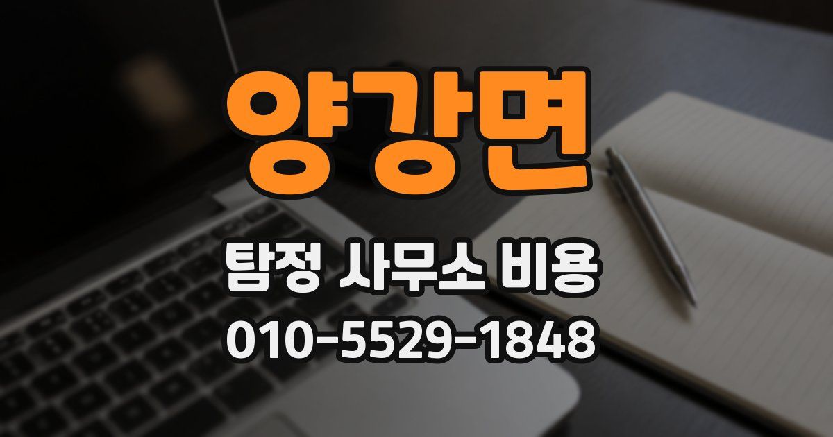 양강면 탐정 사무소 비용