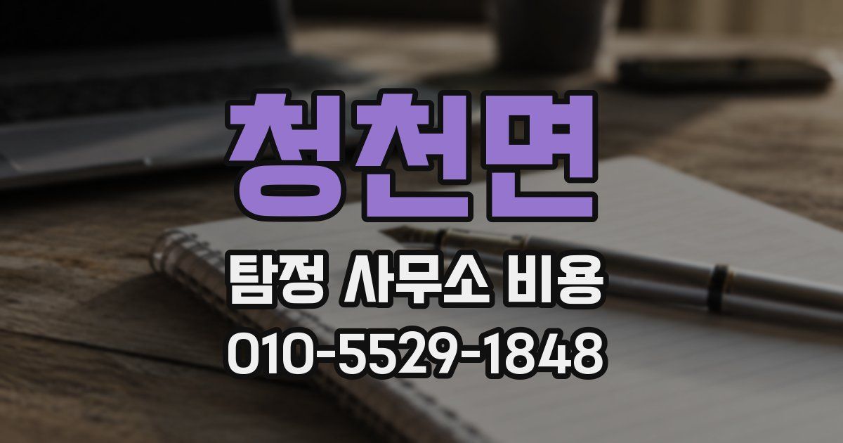 청천면 탐정 사무소 비용