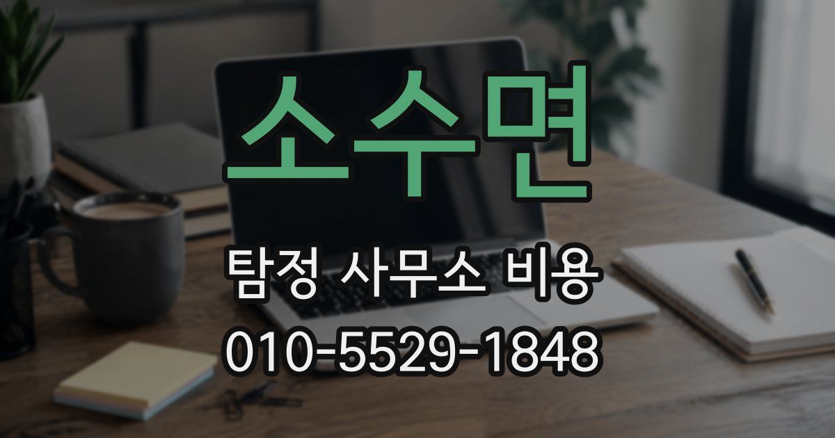 소수면 탐정 사무소 비용