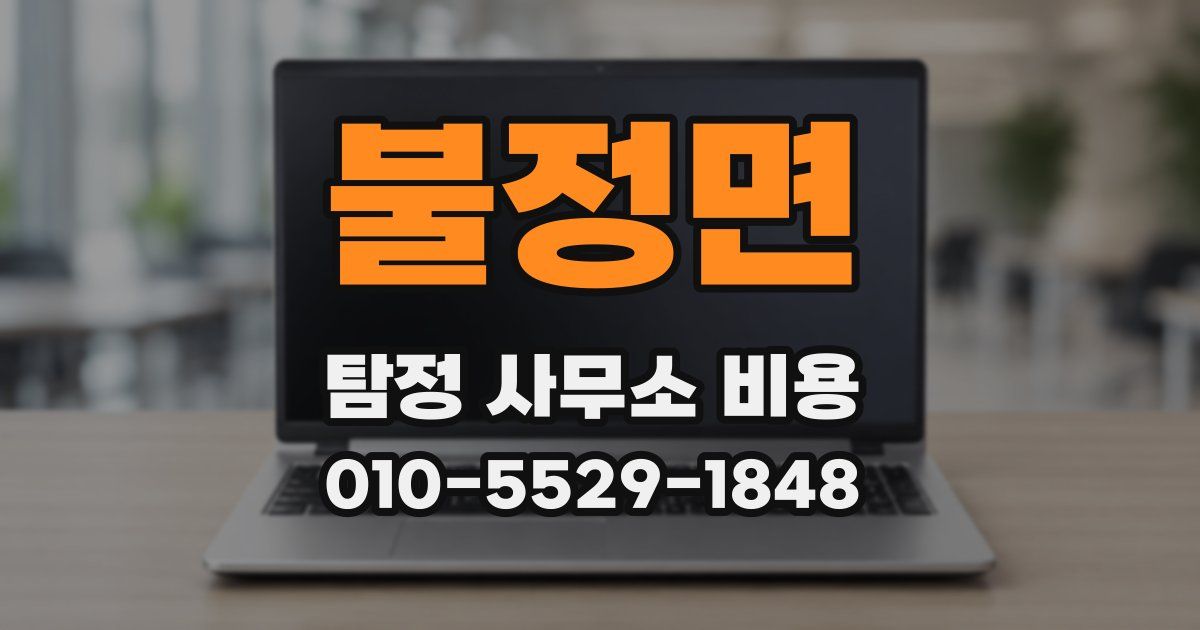 불정면 탐정 사무소 비용