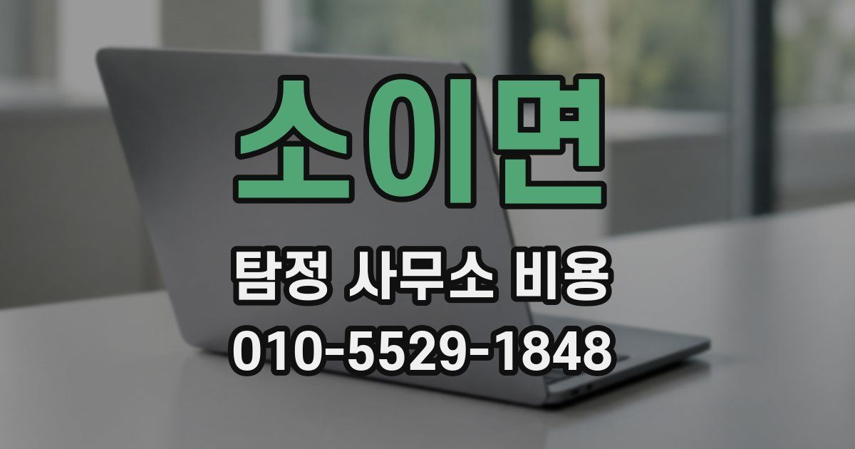 소이면 탐정 사무소 비용