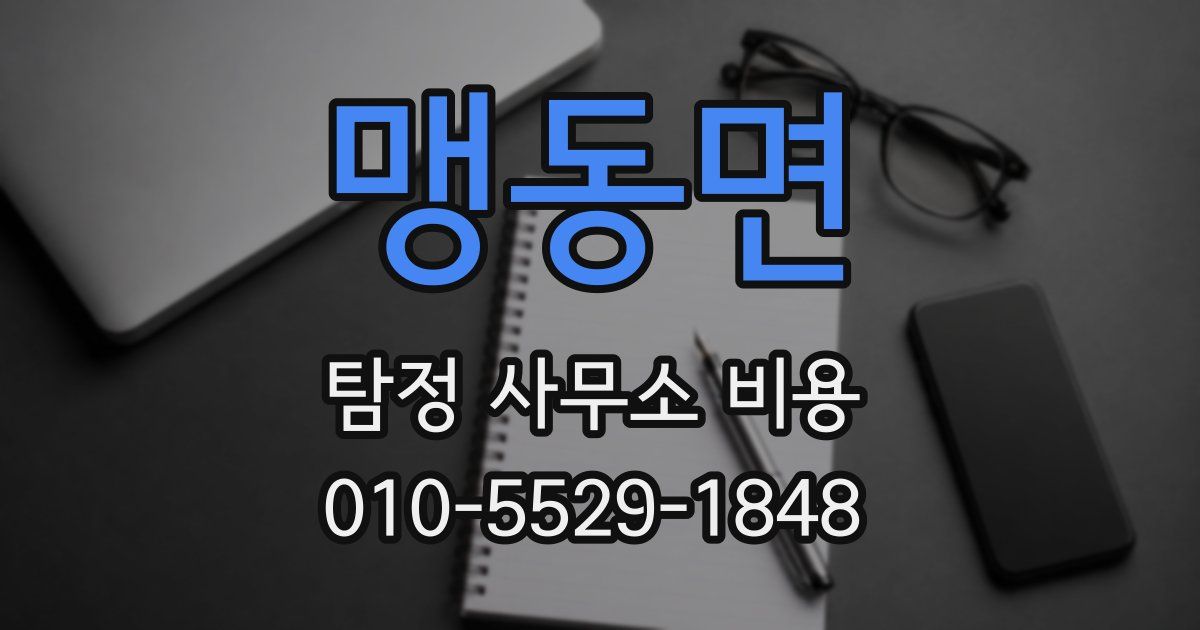 맹동면 탐정 사무소 비용