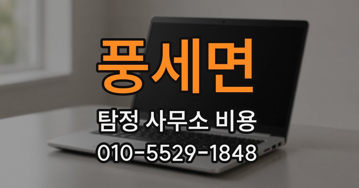 풍세면 탐정 사무소 비용