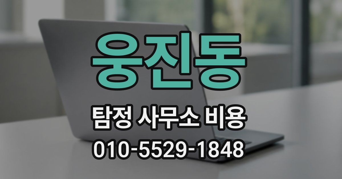 웅진동 탐정 사무소 비용