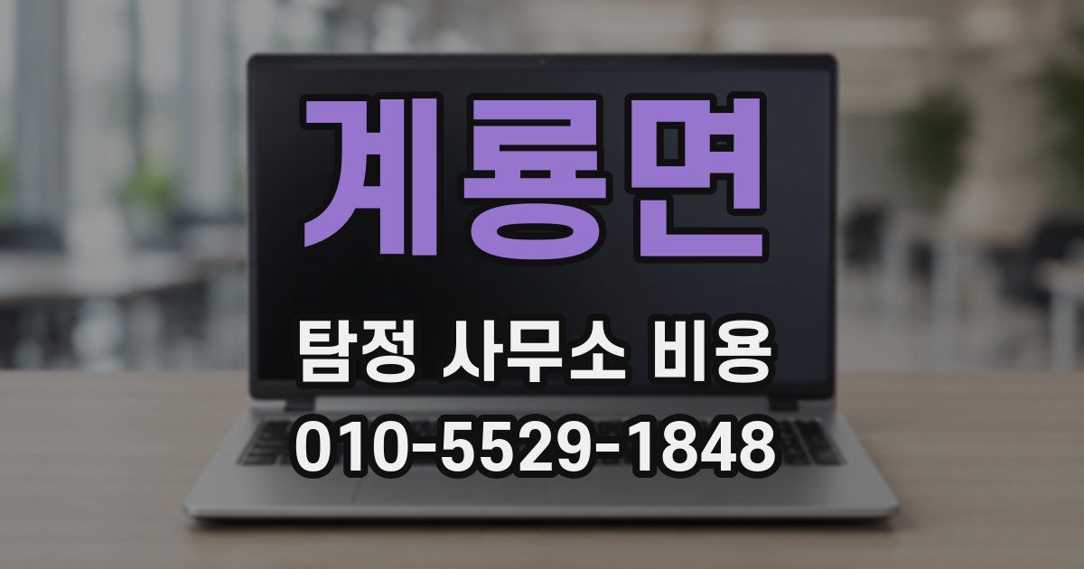 계룡면 탐정 사무소 비용