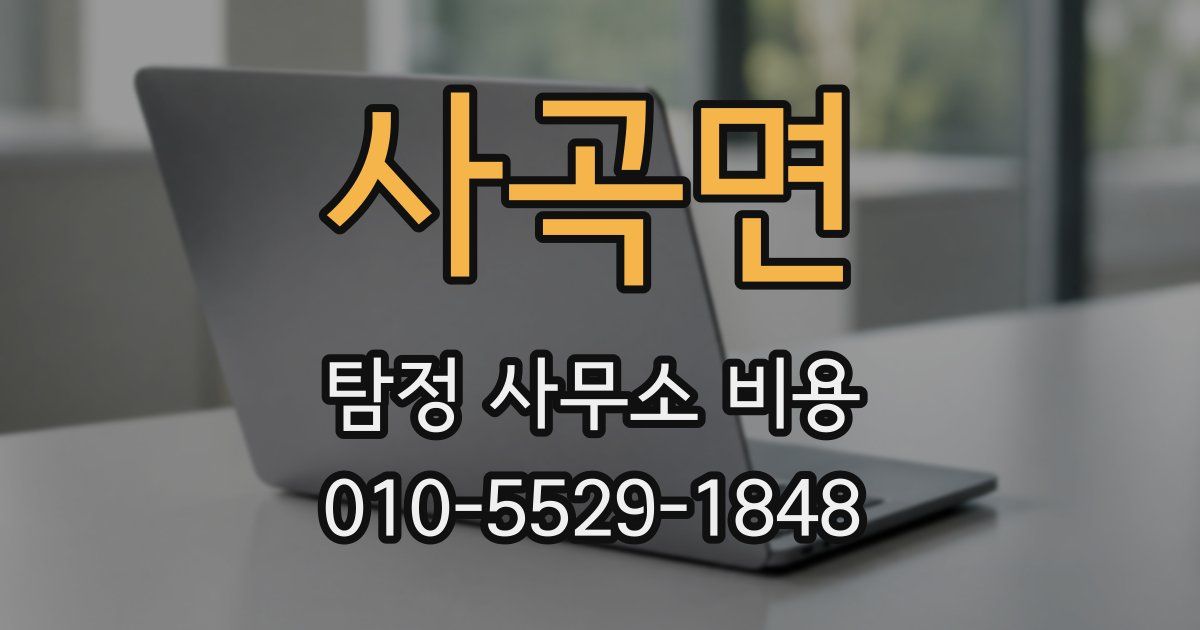 사곡면 탐정 사무소 비용
