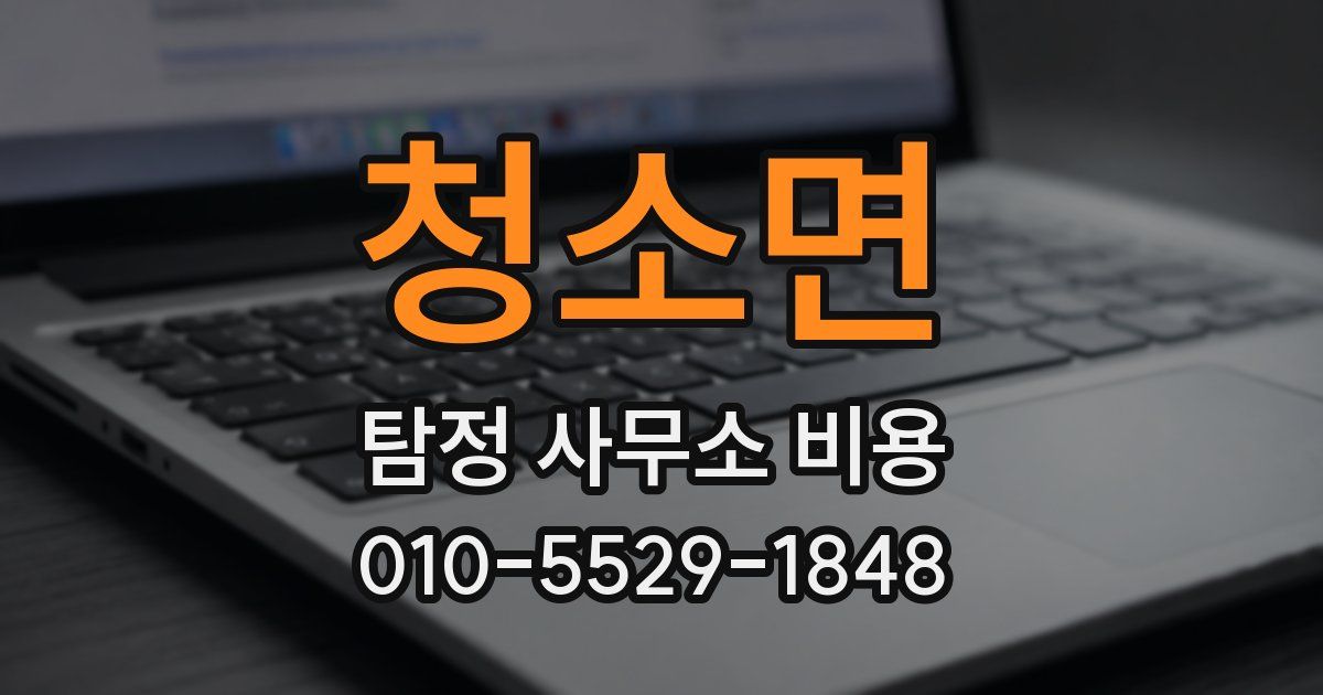 청소면 탐정 사무소 비용