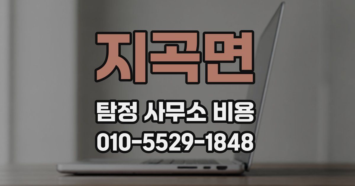 지곡면 탐정 사무소 비용